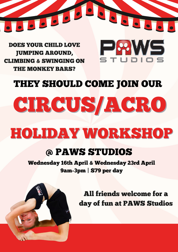 CIRCUS/ACRO WORKSHOP Wed 16th April