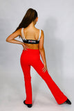 PAWS X Cosi G Red Flare Pants