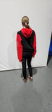 Red and Black Hooded Jumper