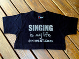 Child Slogan Short Sleeve Crop T-Shirt