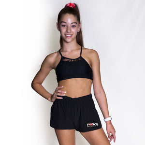 Adult Ladies Flex Shorts - PAWS logo