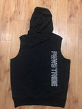 Child Black Pull On Sleeveless Hoodie - PAWSTRIBE