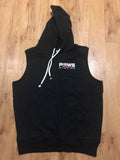 Child Black Pull On Sleeveless Hoodie - PAWSTRIBE